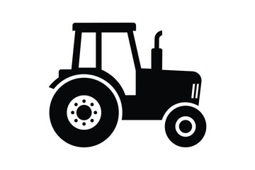 tractor silhouette isolated on white