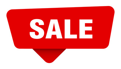 sale red sticker isolated on transpatent background. sale sign