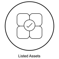 Listed Assets Icon, Understanding Listed Assets, Maximizing Value through Listed Assets, Growth Opportunities in Listed Assets, Listed Assets as a Wealth Strategy