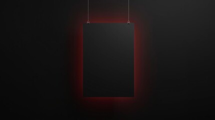 Black Friday Flyer Mockup with Red Glow on Dark Background for Promotional Design