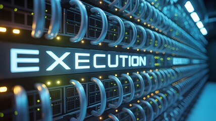 Powerful server execution in a modern data center signals performance and reliability for cutting-edge cloud computing and high-speed network solutions