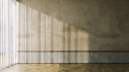 Large luxury modern bright interiors Living room mockup illustration 3D rendering image