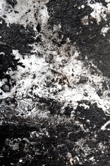 Expressive abstract paint lines and splatters in ink and paints red black grungy distressed background