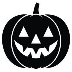 carved pumpkin Silhouette Icon Vector Art