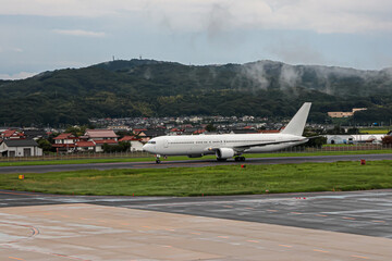 Runway reflections at Izumo Airport after rainfall