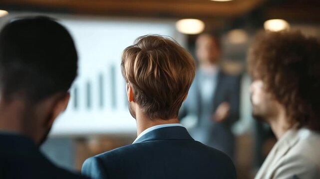 diverse group of psychologists collaborating over interactive wall display analyzing anonymized data subtle projector hum digital innovation in therapy three quarter wide angle