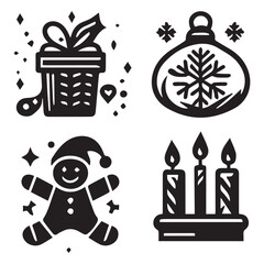 Christmas, Holiday, and Winter Icon Set (vector icons)
