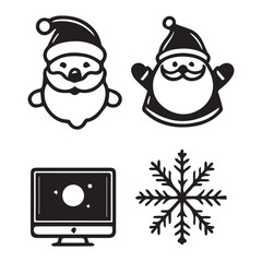 christmas icons set vector illustration
