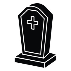 Obraz premium gravestone Silhouette Icon Vector Art