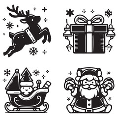 set of christmas icons