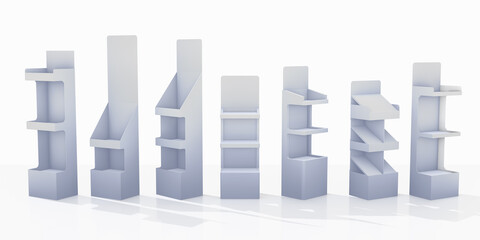 Set of Display Shelfs Or Floor POS Stand. Cosmetics Holder
