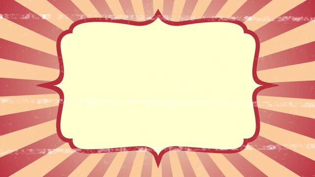 Circus Carnival Background, sunburst circus background vintage retro video Animation 4K 