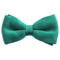Elegant teal textured bow tie on transparent background.