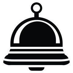 reception bell Silhouette Icon Vector Art