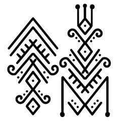 Ornamental tattoo design collection.