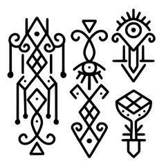 Ornamental tattoo design collection.