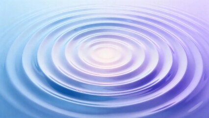Fototapeta premium A serene ripple effect in a gradient blue and purple background, symbolizing calmness and fluidity.