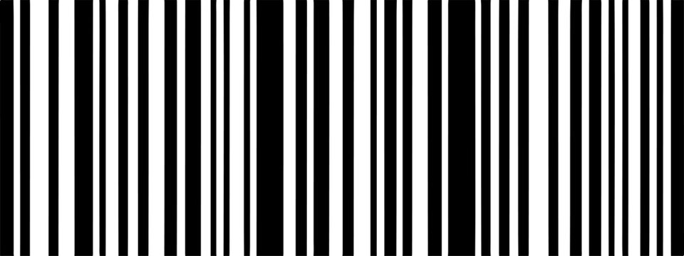 Abstract pattern of thin vertical black and white stripes resembling a barcode vector