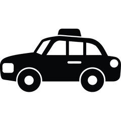 taxi car Silhouette Icon Vector Art