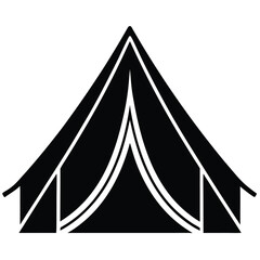 tent Silhouette Icon Vector Art