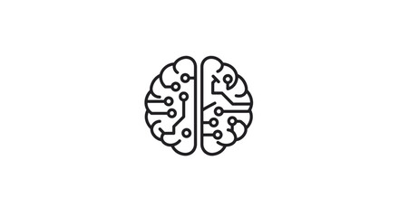 Artificial Intelligence Brain Circuit Board Technology Concept.