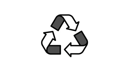Obraz premium Universal recycling symbol representing environmental sustainability and waste management.