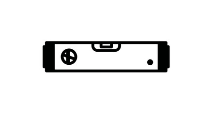 Fototapeta premium Spirit level tool icon for construction and precise measurement.
