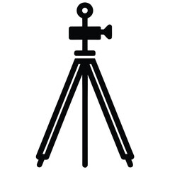 tripod Silhouette Icon Vector Art