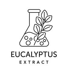 Eucalyptus extract emblem for healthcare and wellness