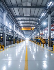 Fototapeta premium Modern Steel Production Facility Using Hydrogen for Green Energy