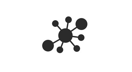 Abstract network icon representing connections and data flow.