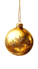 Elegant Golden Christmas Ornament Festive Holiday Decoration.