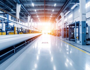 Fototapeta premium Modern Steel Production Facility Using Hydrogen for Green Energy