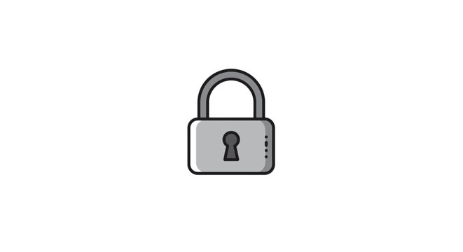 Simple gray padlock icon representing security and protection.