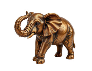 Fototapeta premium Decorative Bronze Elephant Sculpture with Intricate Designs and Detail