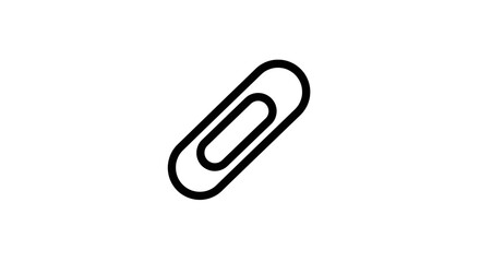 Obraz premium Minimalist Paperclip Icon for Document Attachment and Office Supplies.