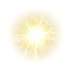 Obraz premium Glowing energy sphere with electrical veins