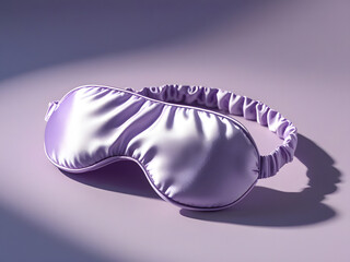silk sleeping mask, lavender smooth studio style surface