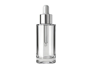 Elegant glass dropper bottle for serum or essential oil, Isolated On Transparent Background, Png