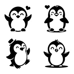 Fototapeta premium 4 Happy cute penguin 