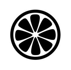 Obraz premium orange icon vector on white background. lemon slice icon