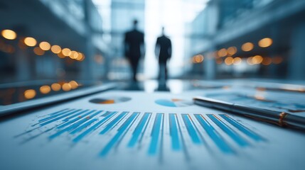 Professional meeting between two individuals reviewing physical standards in a modern office environment