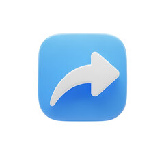 3d render of a share icon isolated on transparent background, representing connection