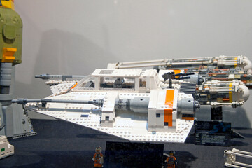 Fototapeta premium LEGO Star Wars Snowspeeder and Y-wing Display Models
