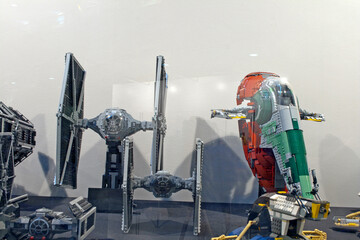 Fototapeta premium LEGO Star Wars Ultimate Collector Series Spaceship Models Display