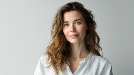 Clean studio headshot on white background with natural expression