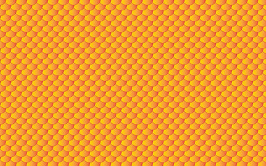 Seamless orange honeycomb pattern with geometric texture and bee-inspired design