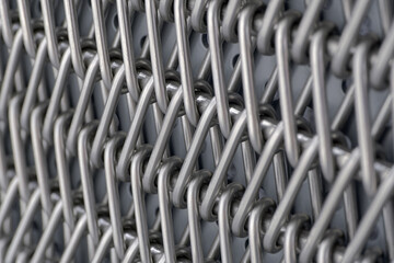 Flexible openwork mesh made of steel wire, fence or conveyor belt