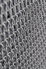 Flexible openwork mesh made of steel wire, fence or conveyor belt
