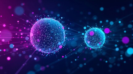 Futuristic network connection abstract concept digital technology ai artificial intelligence background design